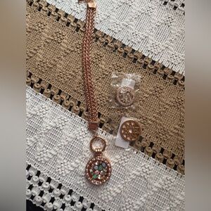 Miasol Rose Gold Bracelet with interchangeable charm faces